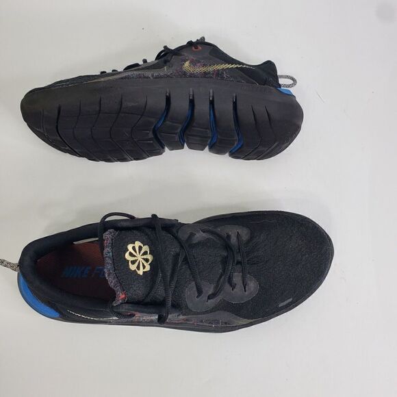 Nike Flex Run 2021 Shoes Mens Size 8 Black Melon Tint Light Blue CW3408-001 - Picture 13 of 15